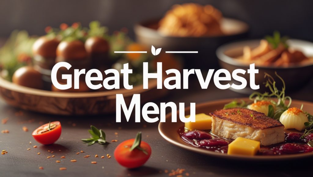 Great Harvest Menu
