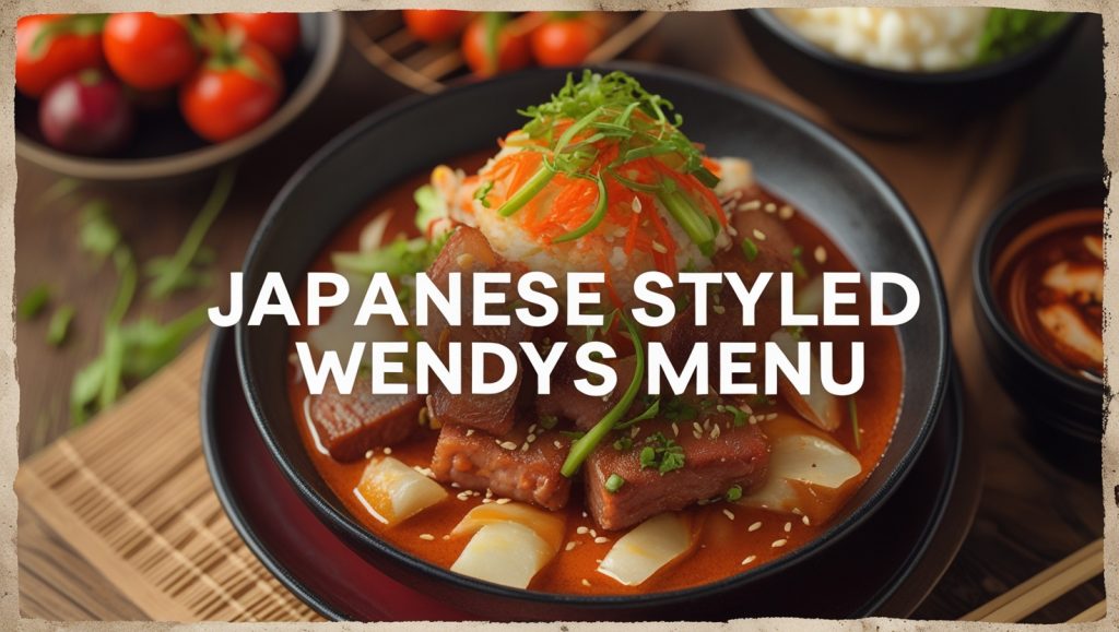 Japanese Styled Wendys Menu
