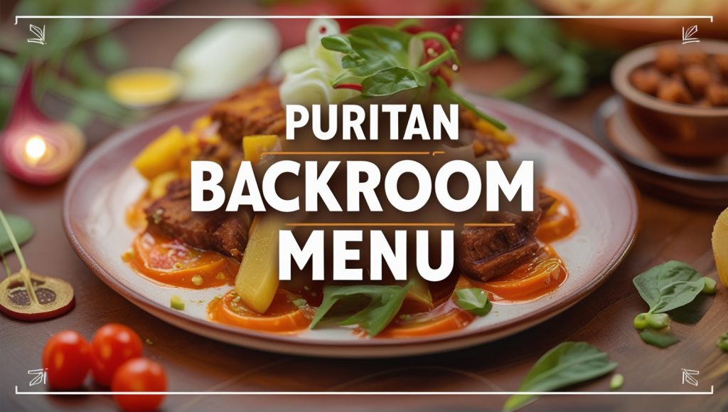 Puritan Backroom Menu