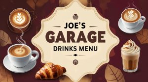 Joe's Garage Drinks Menu